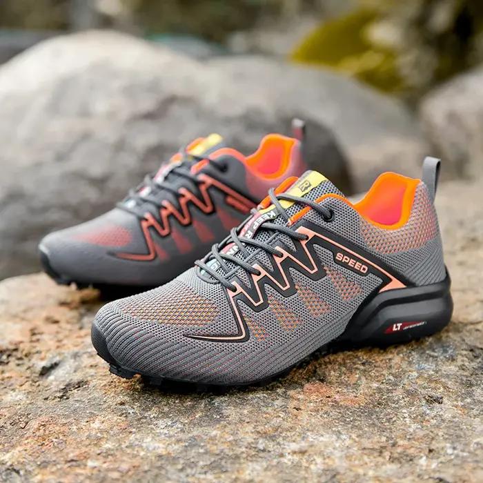 Chaussures de trail running hommes - Baskets antidérapantes légères pour randonnée sportive