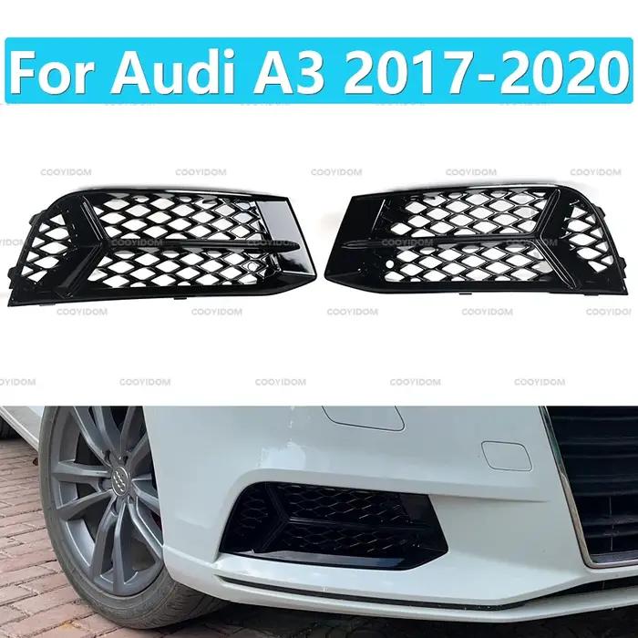 Cadre de phare antibrouillard en nid d'abeille, grille creuse sous le filet, noir brillant, accessoi