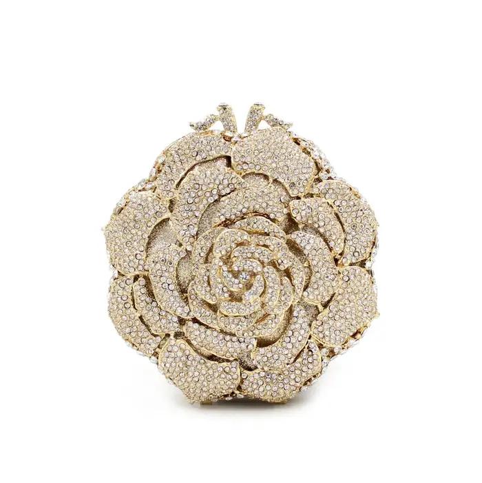 Sac à main de soirée en biscuits pour femme, rose élégante, sac de mariée de mariage, sac à main de