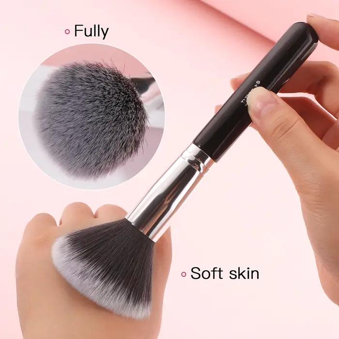 BEILI noir pinceaux maquillage ensemble professionnel naturel chèvre cheveux pinceaux fond de teint