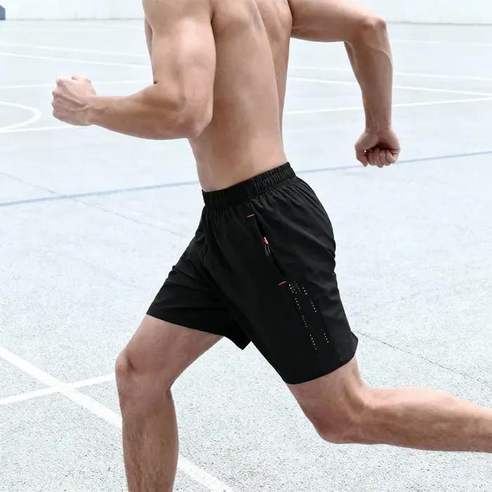 Shorts de sport légers et respirants, tissu extensible quadridirectionnel, séchage rapide, poches zi