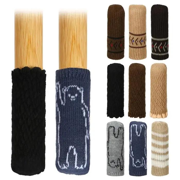 Chaussettes de pied de chaise anti-bruit épaisses, housses de protection de sol de meubles, manchons