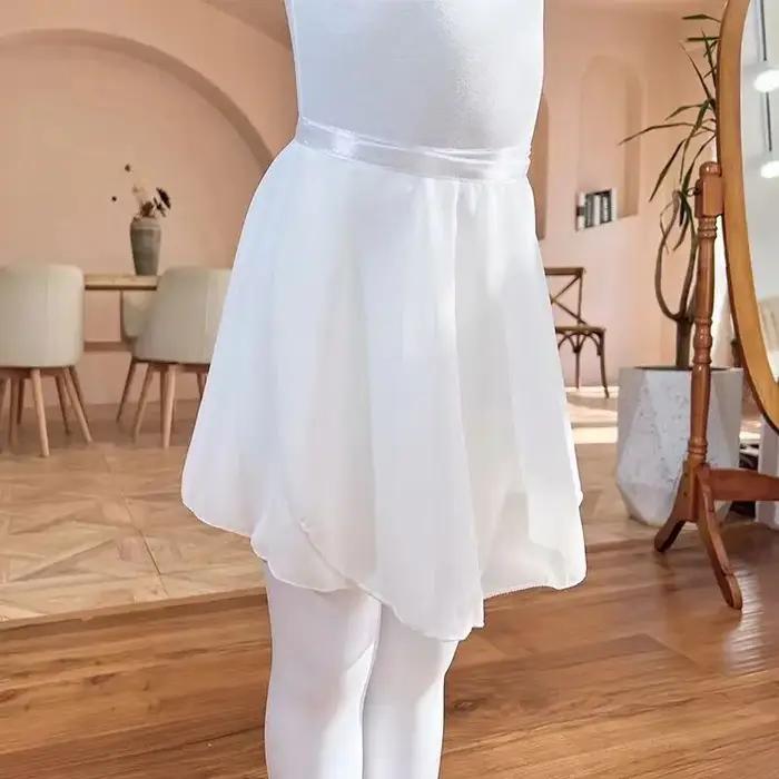Jupe ballet en mousseline de soie avec lacets élégants pour danseuses adultes et jeunes filles occasions de spectacle et cours de danse