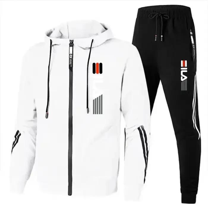 Sweat-shirts à fermeture éclair pour l'automne et l'hiver + Pantalons de sport, Ensembles de jogging