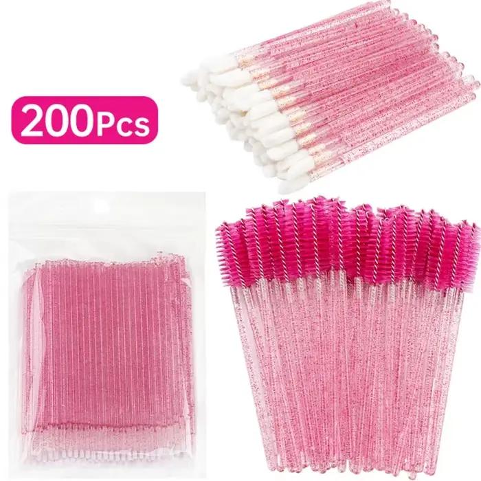 Lot de 200 brosses à cils en coton vepline, outil spécial pour le retrait des extensions