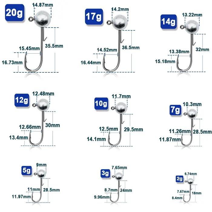 Ned Rig Jig Hook 5 ~ 20 pièces leurres souples appâts ver leurre crochet de pêche pêche en eau douce