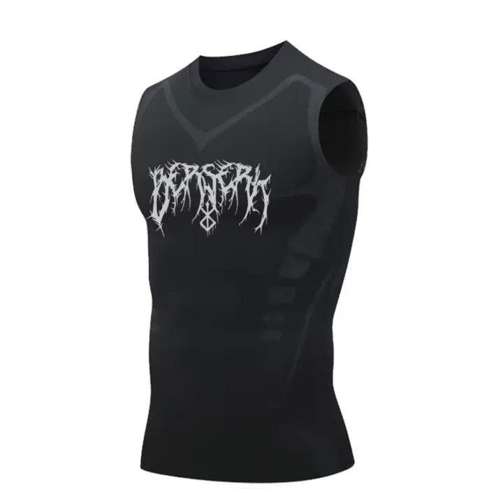Chemise sans manches à Compression pour hommes, gilet de Sport, Fitness, basket-ball, Manga, débarde