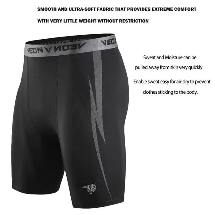 Shorts de compression hommes noir Spandex pour running et entraînement - Baselayer performance