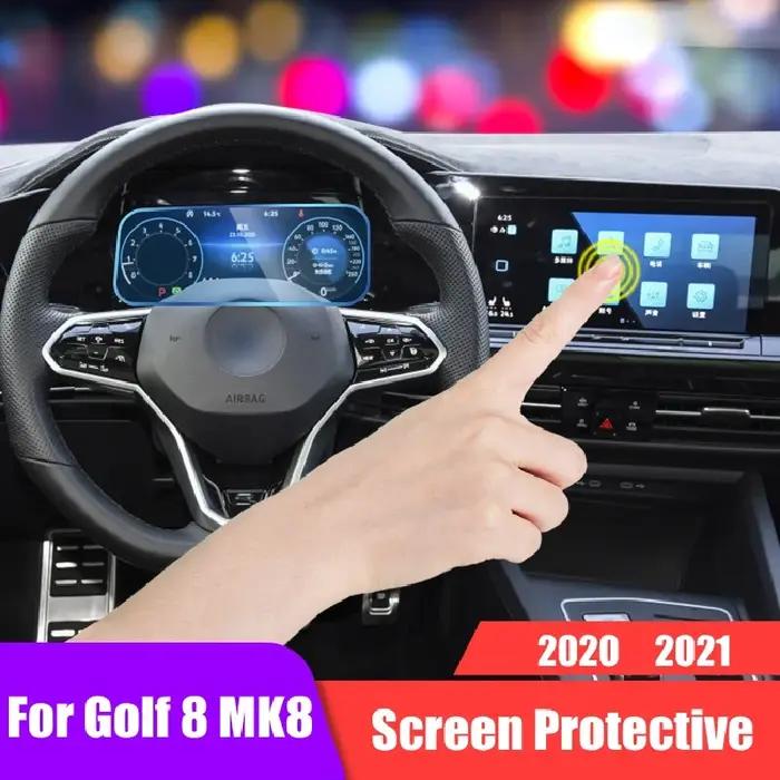 Verre trempé 9H pour VW Volkswagen Golf 8 MK8 Life GTI R, Navigation de voiture DVD GPS LCD, accesso