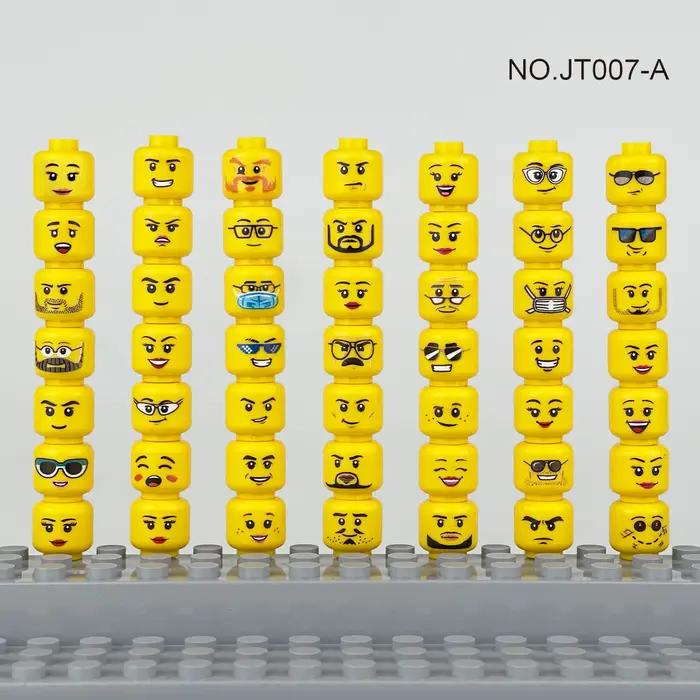Hot 56 pcs/lot Mini Figure tête créative visages rire cri mignon Expression faciale briques blocs de