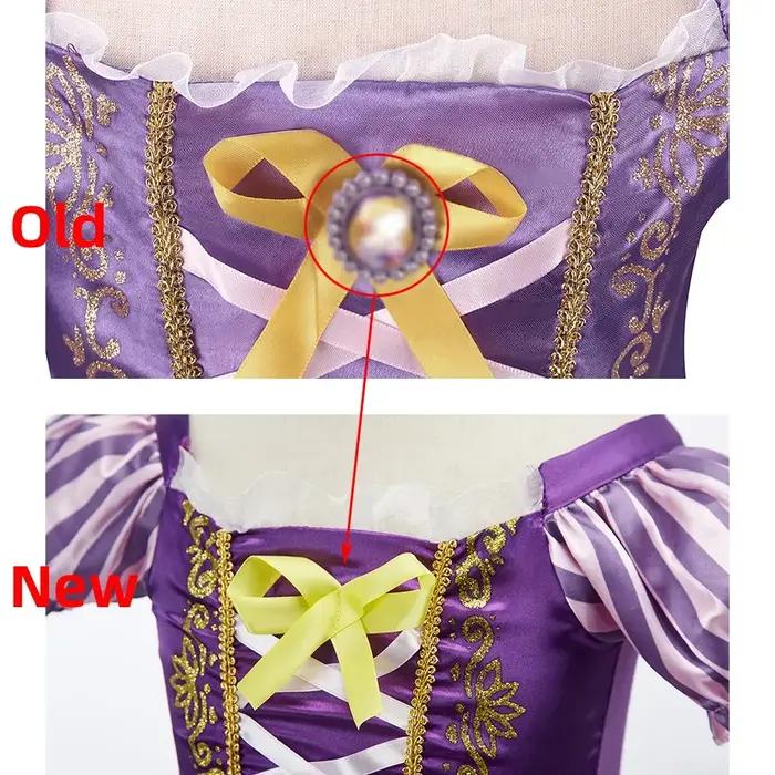 Robe raiponce pour enfants de 3 à 8 ans, Costume de fête emmêlé pour filles, fantaisie d'anniversair