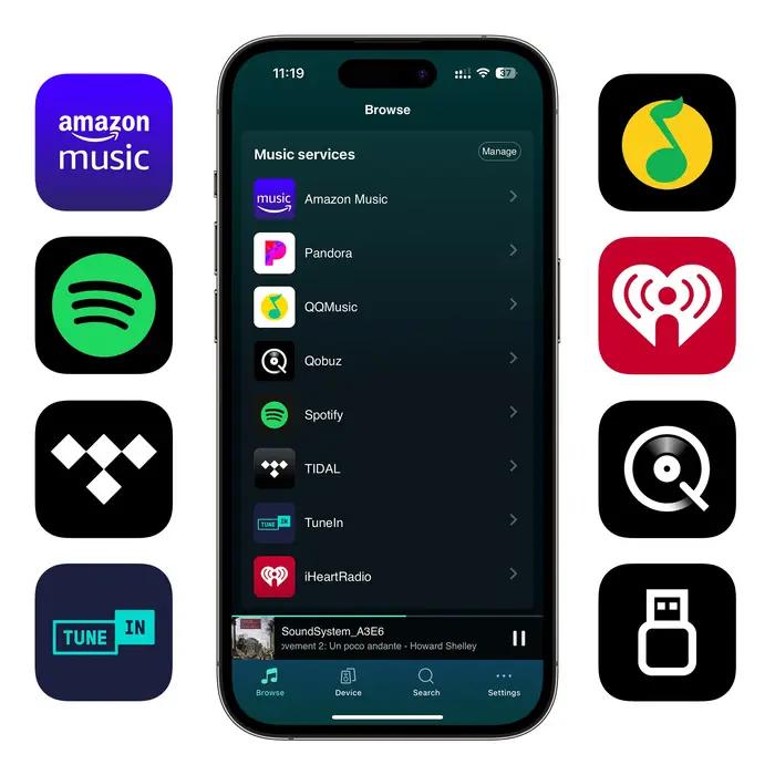 Récepteur audio Arylic S10 + WiFi Bluetooth 5.0, module de circuit récepteur de musique stéréo domes