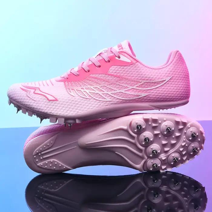 Chaussures athlétisme compétition homme femme - Baskets extérieur antidérapantes - Entraînement étudiants