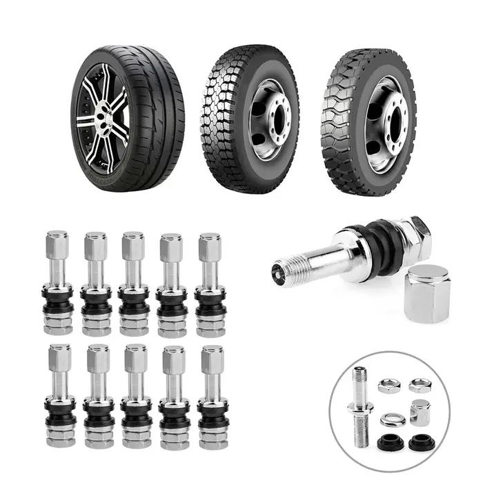 Valve de pneu de voiture sans chambre à air, 10 pièces, tige de Valve de pneu de voiture, couvercle