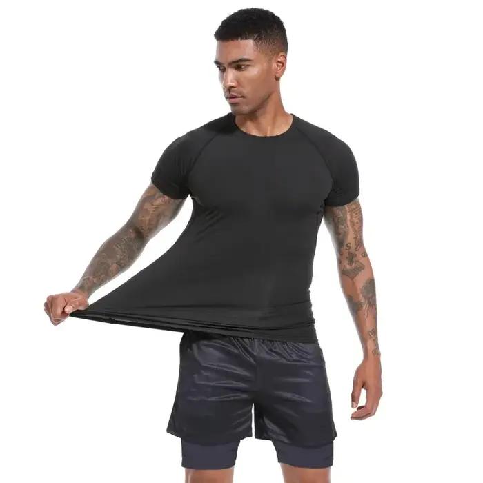 Anime Hunter x Hunter GYM Compression t-shirts course Fitness serré vêtements de Sport à manches cou