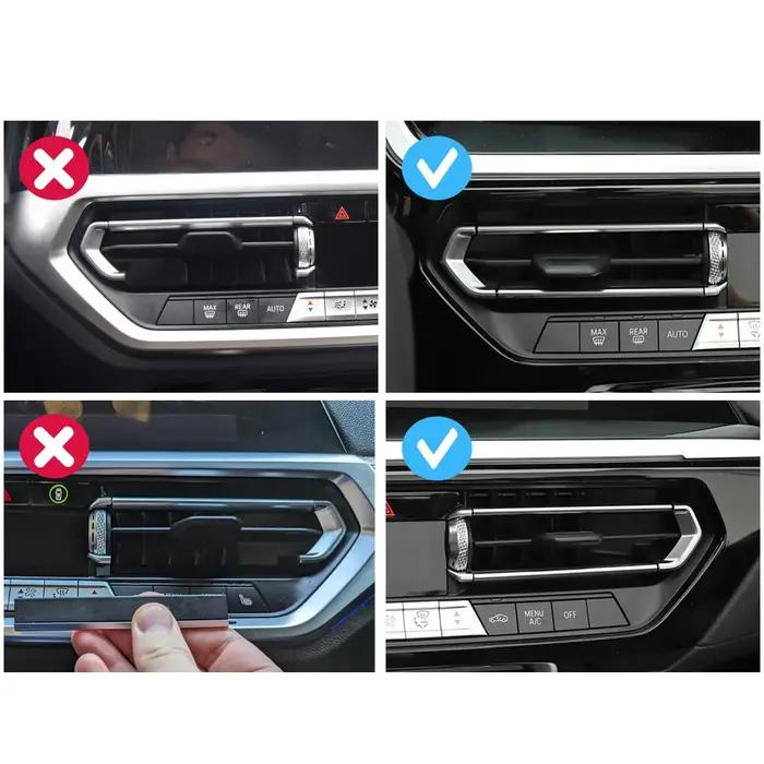 Grille de sortie d'air centrale de voiture, Kit de réparation de Clip coulissant AC pour BMW série 1