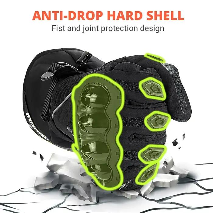 Gants de Moto d'hiver imperméables Gant Moto chaud hommes doigt complet Moto gants écran tactile Gua