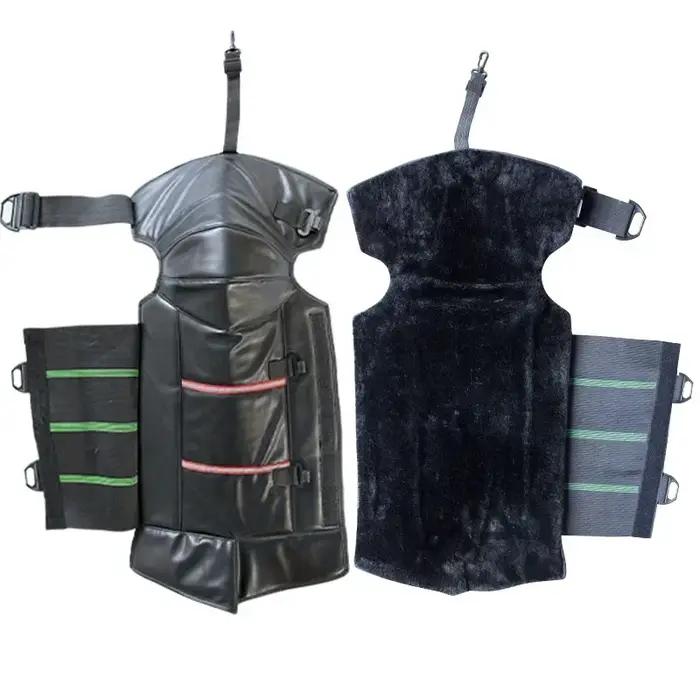 Genouillères chaudes pour moto, jambes d'équitation, coupe-vent, en cuir PU, imperméables, pour Scoo