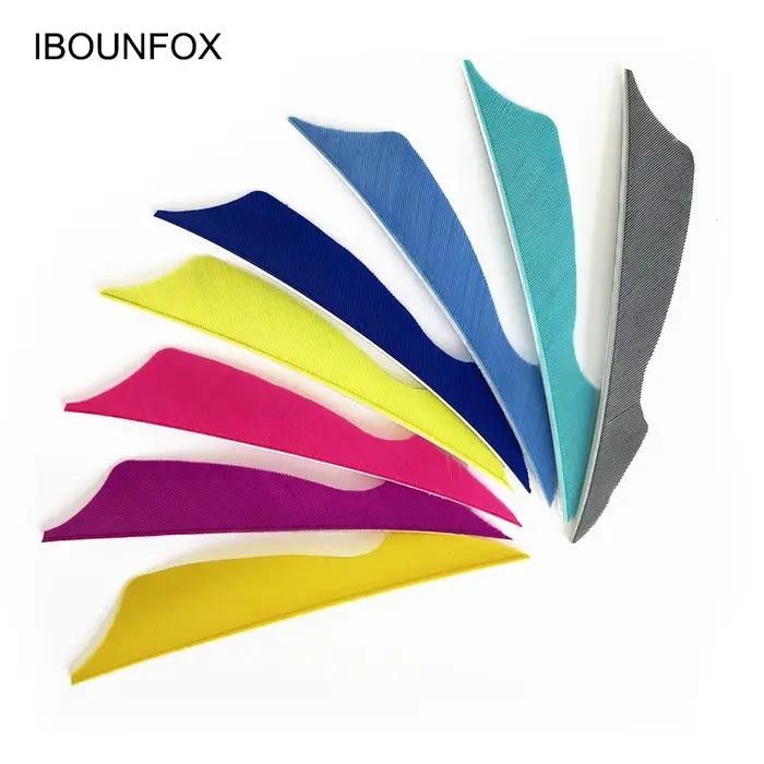 100 pièces IBOUNFOX 4 pouces plumes de flèche de dinde naturelle forme de piqûre Fletches de tir à l