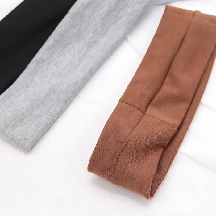 Bandaux élastiques de sport pour femmes bandes solides pour course à pied fitness yoga maquillage extensible accessoire pour cheveux