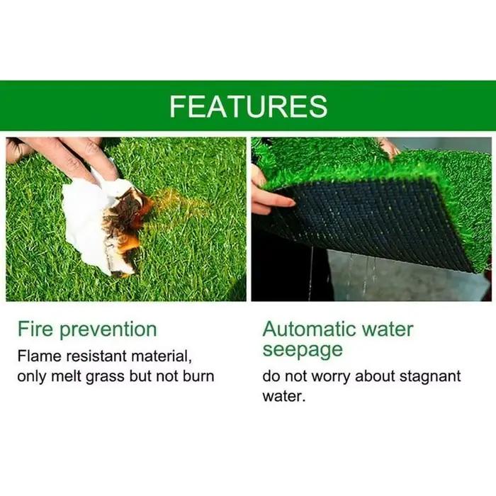 Tapis de Gazon Artificiel Simulation de Plante Verte Lavable Résistant à la Moisissure Intérieur Jardin Extérieur Occasions Spéciales