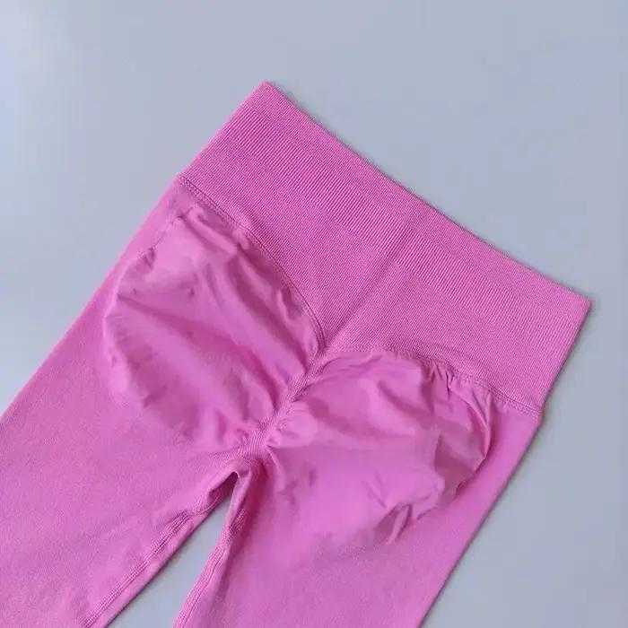 Leggings taille haute sans couture, pantalon de Fitness pêche, serré, extensible, fin, séchage rapid