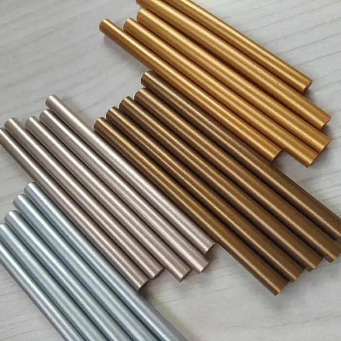 Bâtons de colle thermofusible couleur métal Antique, barres en Silicone pour pistolet doré/argenté/C