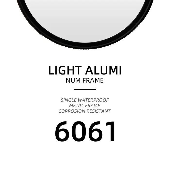 Objectif de caméra 7artisans Pro brume noire 1/2 1/4 1/8, filtre, cadre Ultra mince, verre optique é