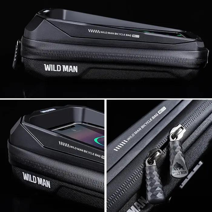 Sac de vélo WILD MAN MS33 coque dure étanche avec écran tactile pour cyclisme longues randonnées compétitions