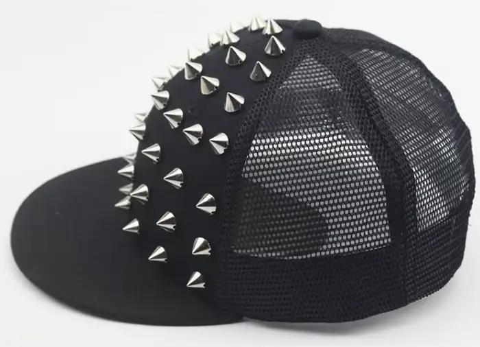 Chapeau plat à rivets pour hommes et femmes, Punk Rock, casquettes de Baseball à clous Hip Hop, homm