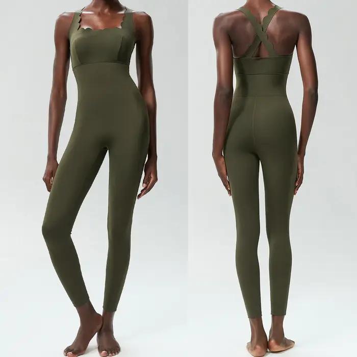 Combinaison de sport une pièce pour femme, extensible, douce, ajustée, respirante, super extensible,
