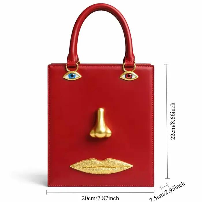 Sac à main tendance pour femme, portrait personnalisé, sac bandoulière rétro