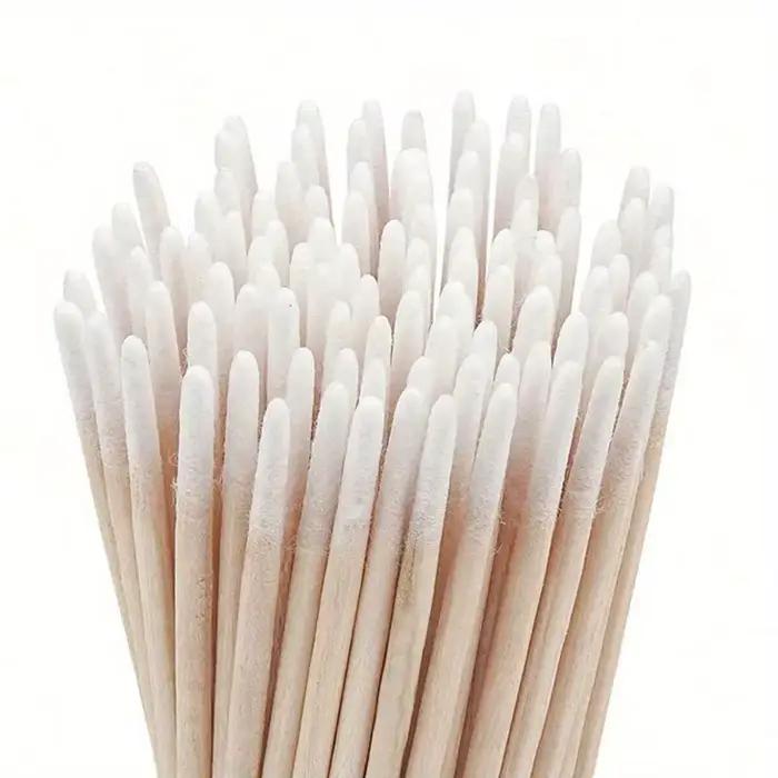 Coton-tige en bois pour ongles, 100 à 500 pièces, bâtons propres, pointe de bourgeon, tête en coton