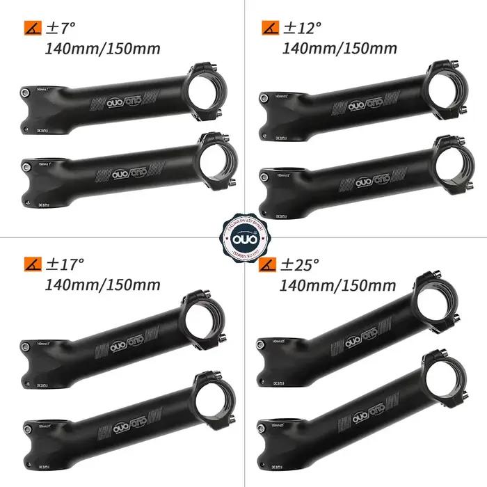 OUO – tige de guidon de vtt CNC, longue tige 140/150mm 7/17/12/25 degrés 31.8mm, tige de vélo de rou