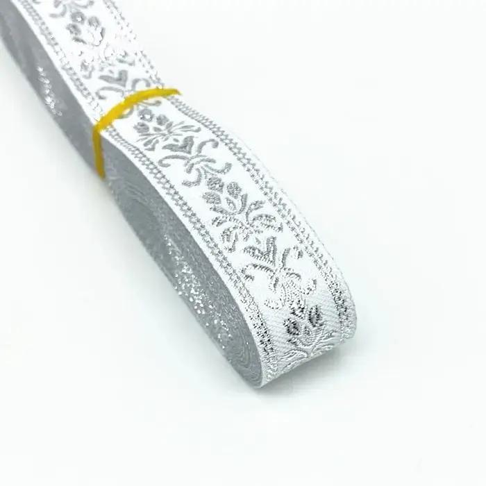 Ruban brodé ethnique Vintage, couleur or argent, 7 yards, 20mm 25mm, garniture en dentelle Boho, sac
