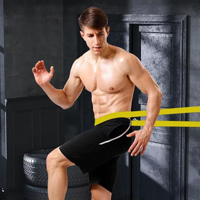 Bande élastique de fitness ULcôtelée pour entraînement musculation et yoga occasionnels augmentation de la résistance musculaire