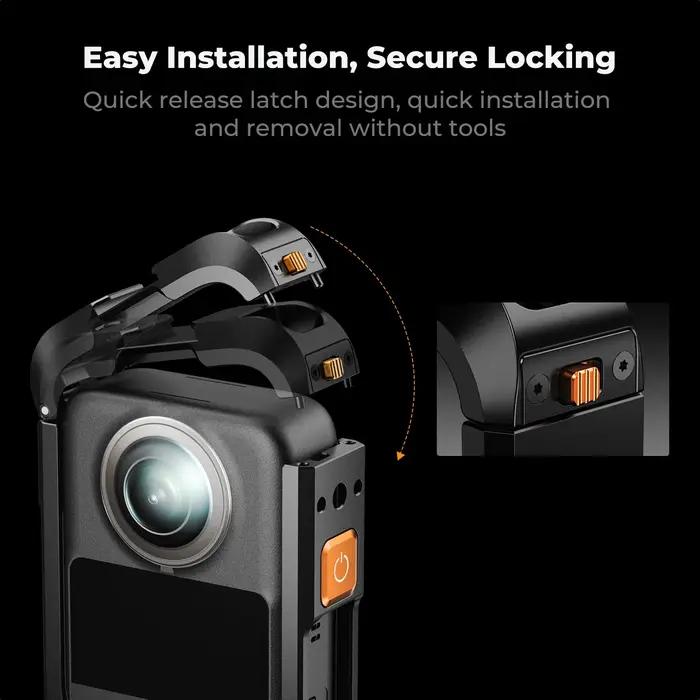 K&F CONCEPT Cage en Aluminium pour Appareil Photo pour DJI Osmo 360 Étui de Protection avec Cache Ob