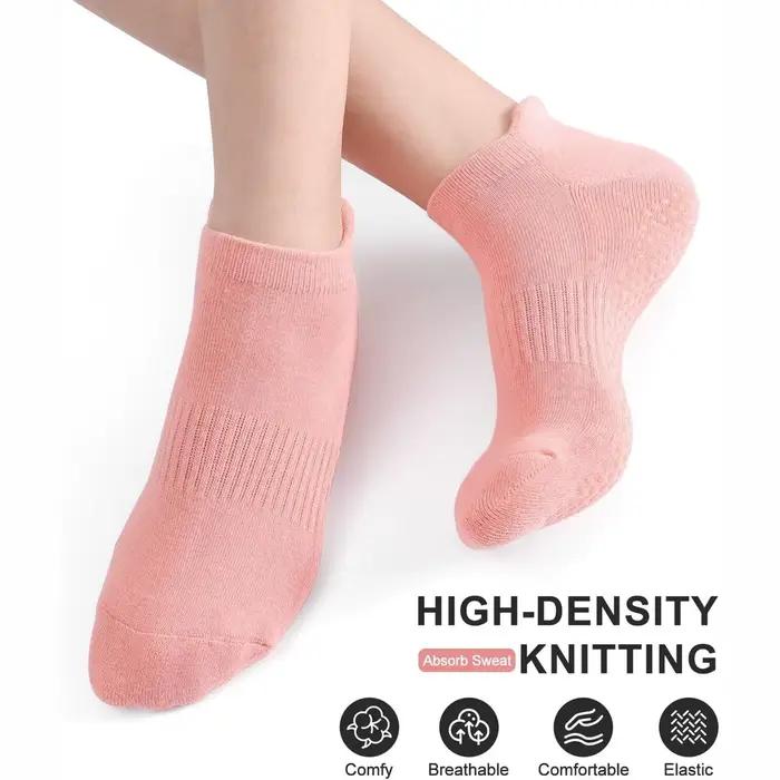 Chaussettes de Yoga Antidérapantes pour Femme, 3 Paires