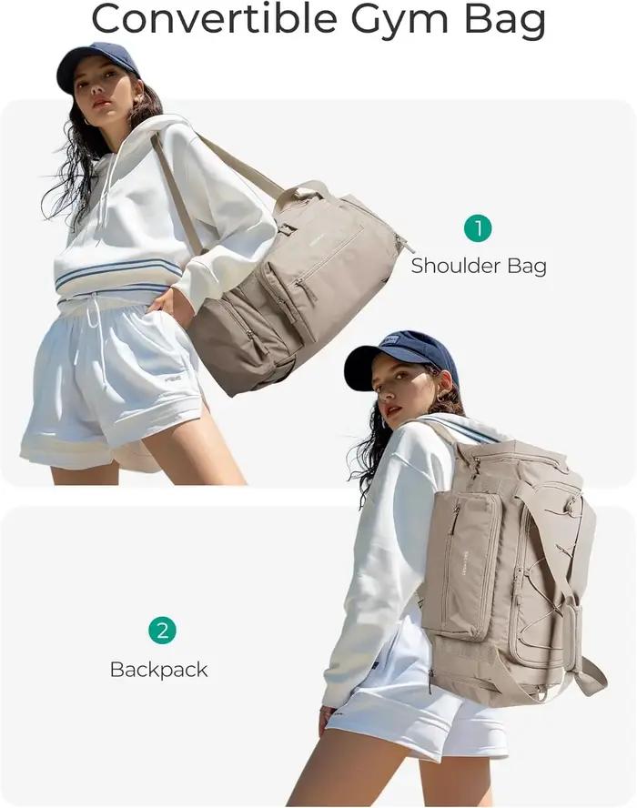BAGSMART Sac de sport 4 en 1 pour femme et homme Sac de sport léger TSA avec compartiment à chaussur
