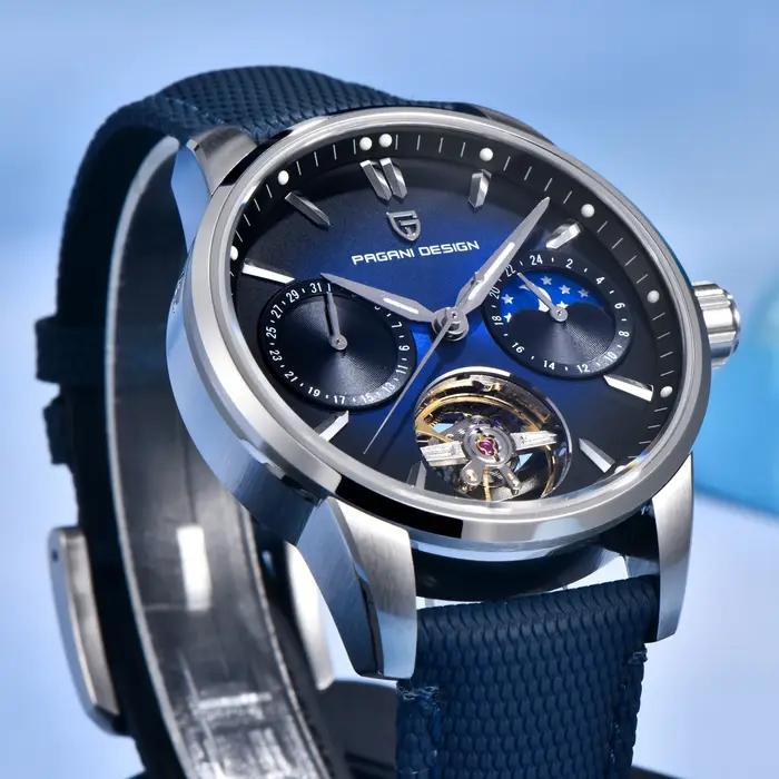 Montre mécanique pour homme PAGANI DESIGN 2026 E3255Y 41 mm, cristal saphir, acier inoxydable, calen