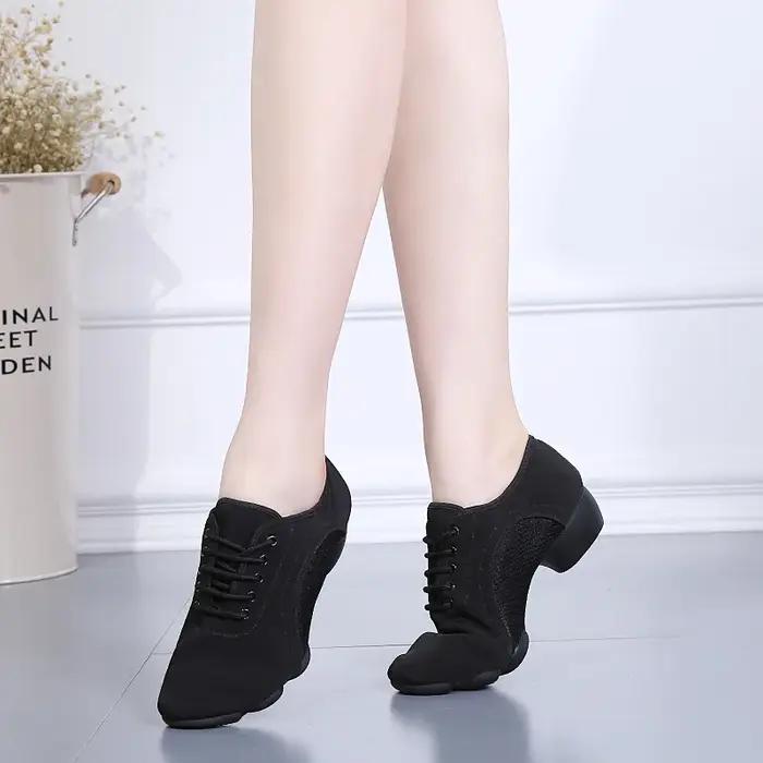 Chaussures de danse latine pour hommes taille 34-46 tissu talon 3cm Oxford style danse salsa bachata compétition occasionnels