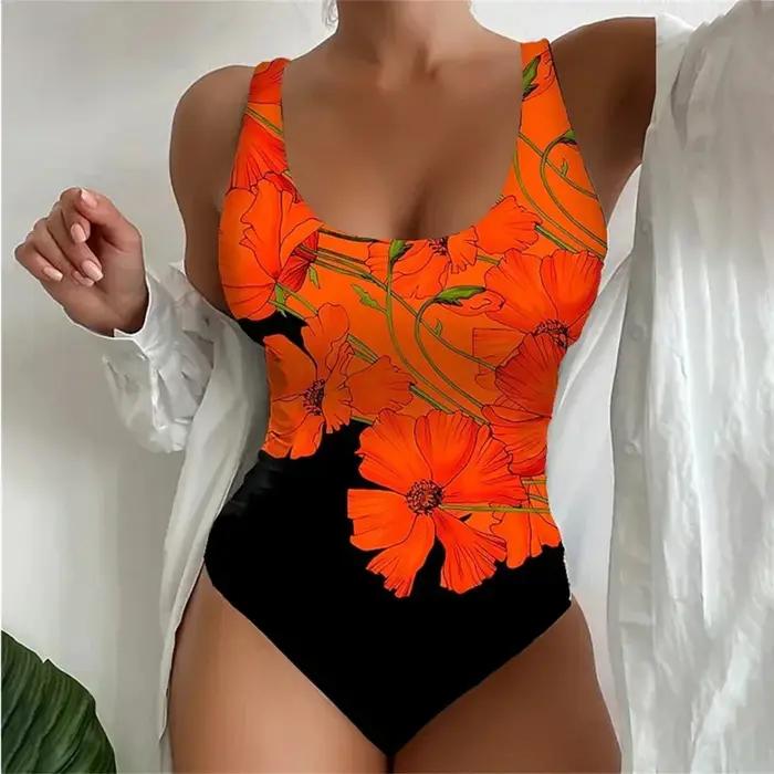 Une pièce grands maillots de bain fermé grande taille maillots de bain Push Up femme corps maillots