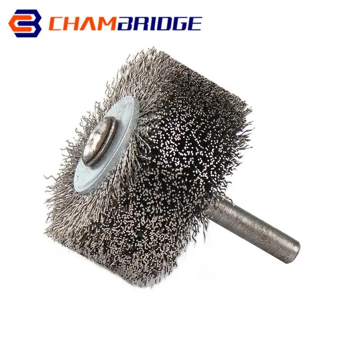 Brosse à roue en fil d'acier de 50mm, tige de 1/4 ", outil rotatif Dremel pour Mini perceuse Dremel,