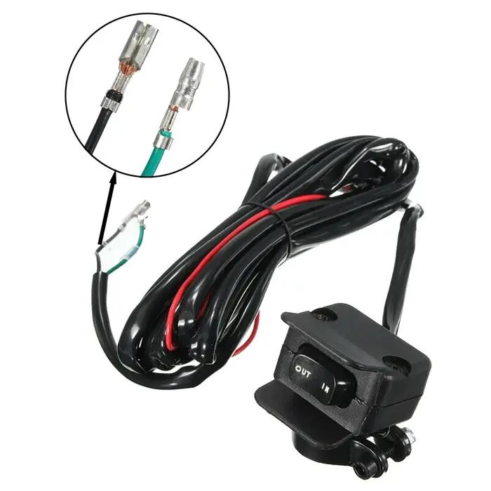 Commutateur à bascule de treuil de moto, ligne de commande de guidon, kits d'avertissement, alimenta