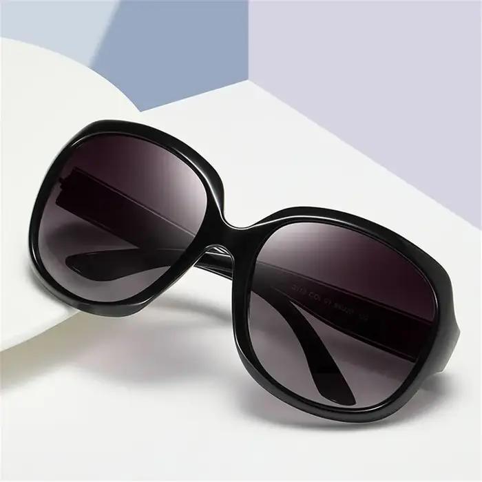 Lunettes de soleil polarisées pour femmes, carrées UV 400, Vintage, monture elliptique, surdimension