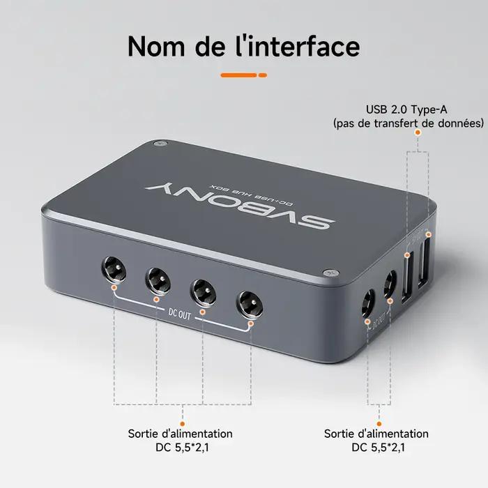 Micro-box Svbony SV241 Astronomie DC + USB Hub Haute Vitesse Lecture Interface Type-C Pour Astérophoto Exploration Étoile Occasions Spéciales