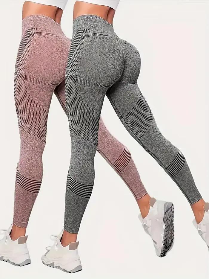 Leggings yoga taille haute 2 pièces - Hip Lift ventre plat et respirant pour exercices