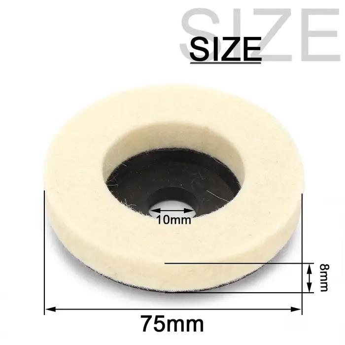 SIFANG 50mm/75mm laine roue de polissage tampons de polissage meuleuse d'angle roue feutre disque de