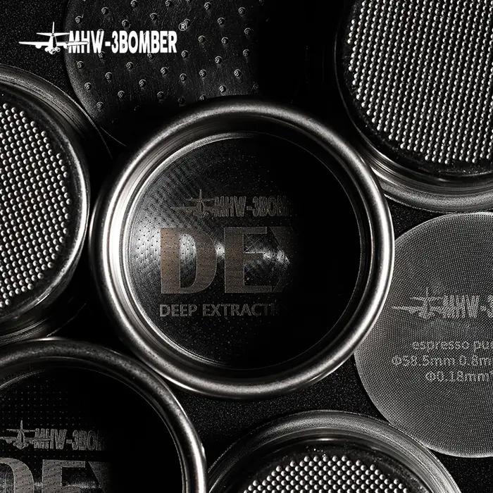 Panier-filtre à café expresso de précision MHW-3BOMBER DEX 58,5 mm avec tamis à pucks pour porte-fil