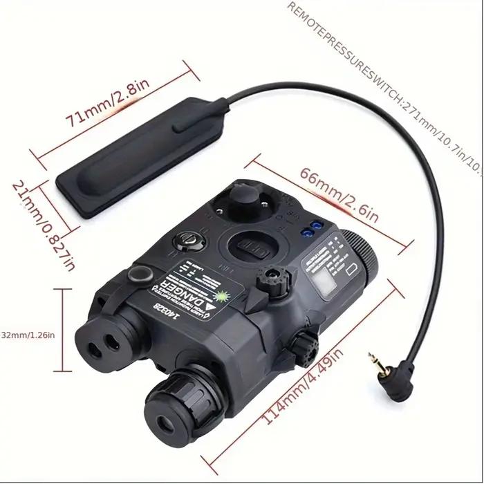 Lampe de poche airsoft bleu vert IR, aide au but, accessoires de chasse, rail de 20mm, PEQ15